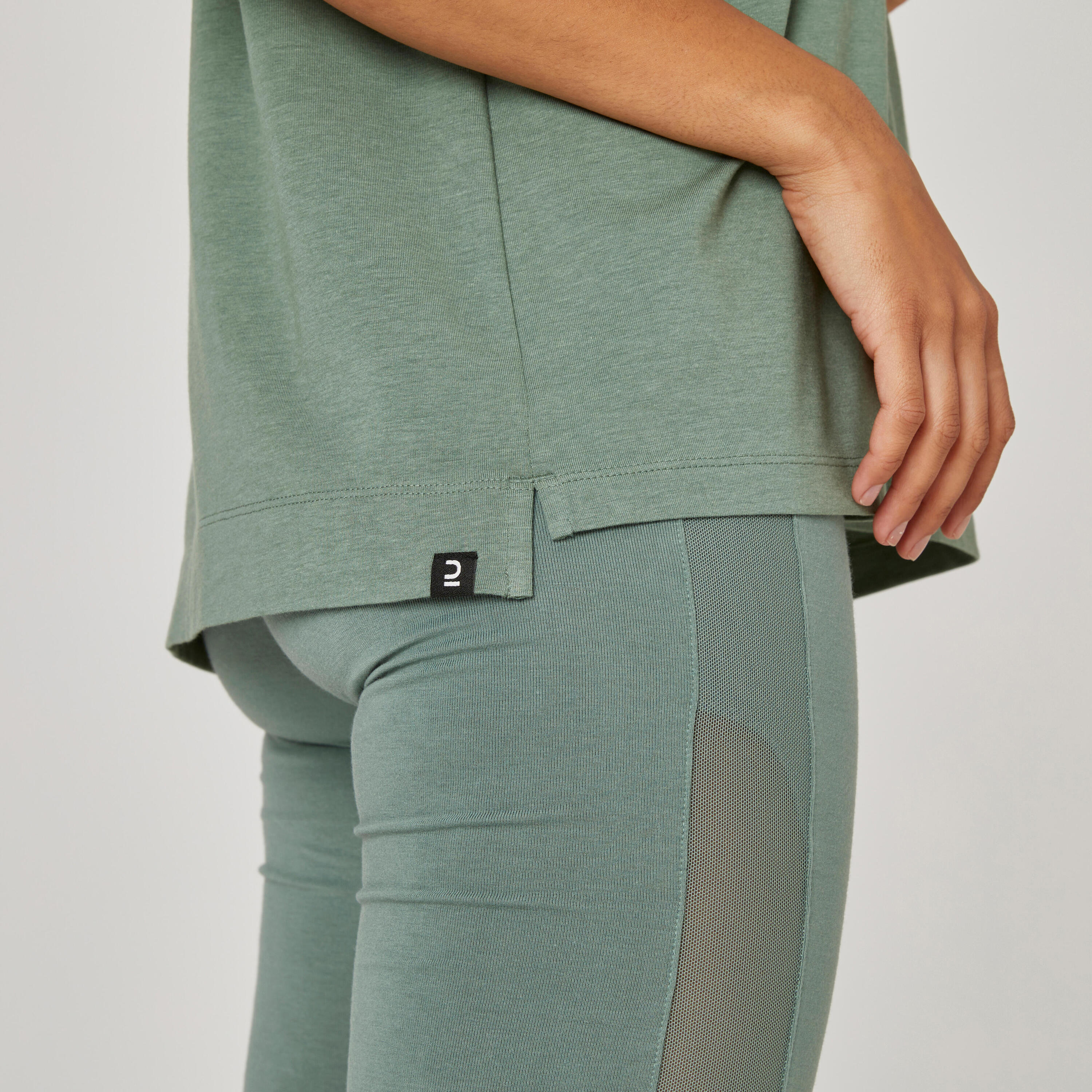 Women's Loose-Fit Fitness T-Shirt 520 - Laurel Green 5/6