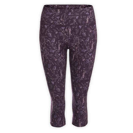 Women's Dynamic Yoga Bottoms - Purple Print