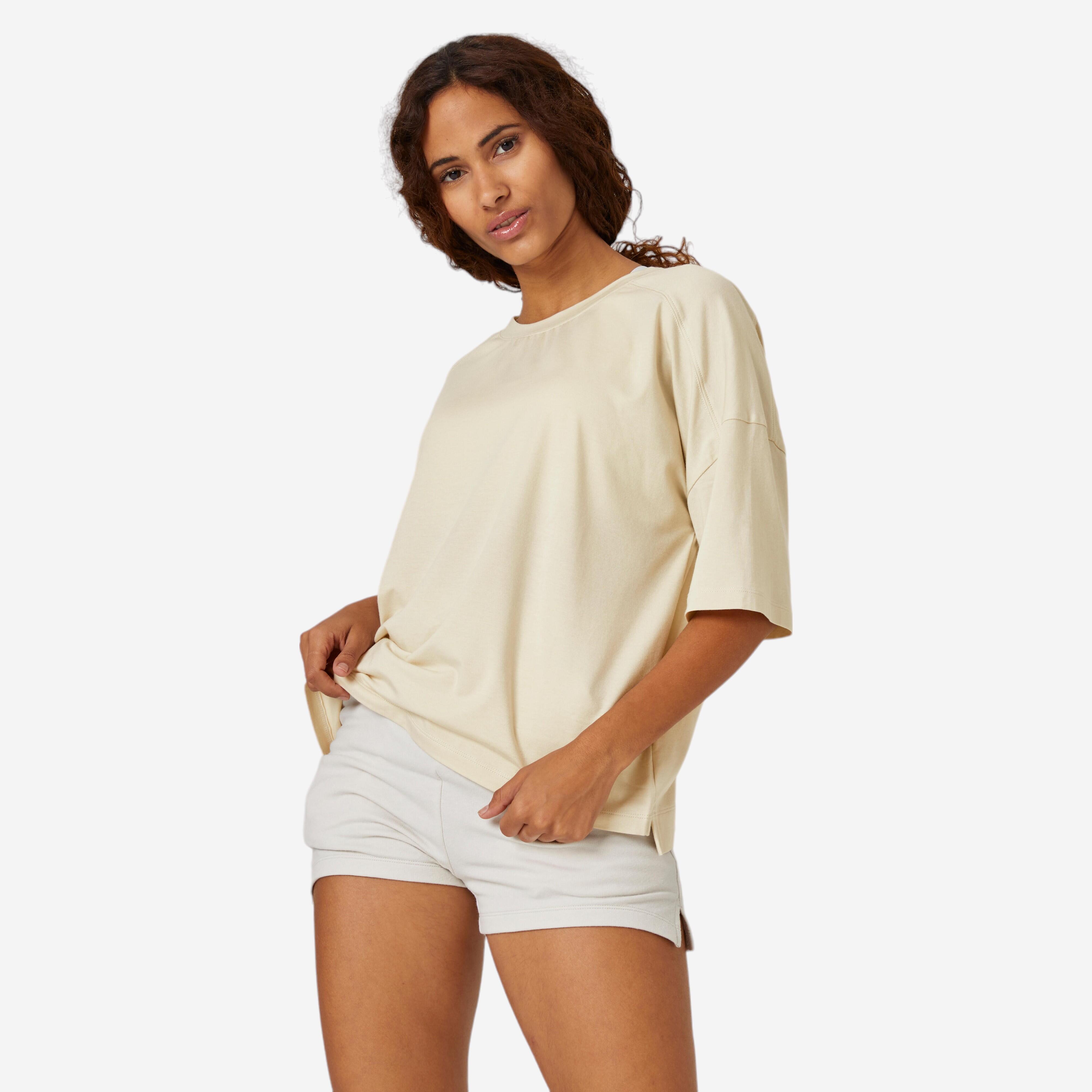 Loose-Fit T-Shirt - Beige - Decathlon