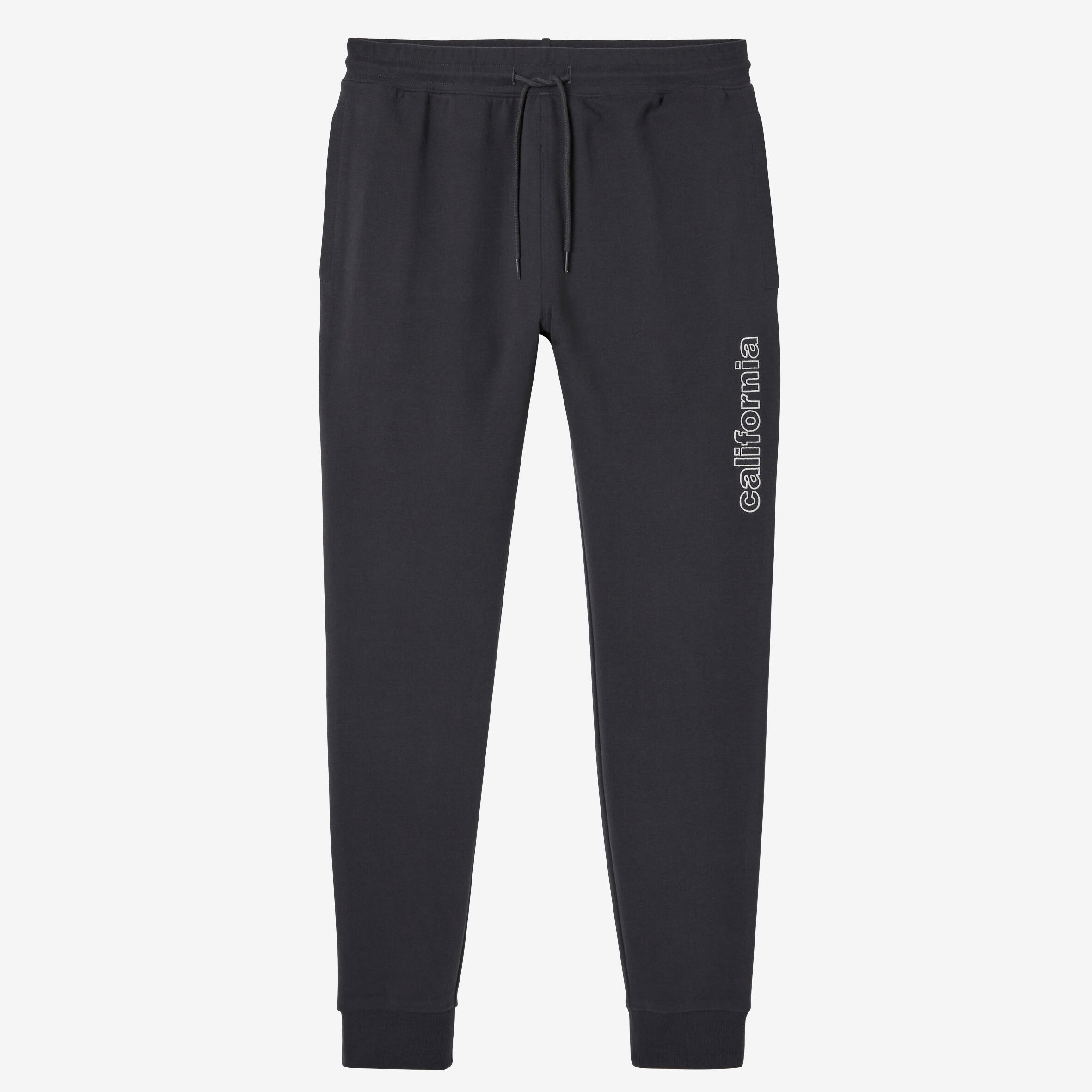 Pantaloni tuta uomo 500 slim fit felpati con tasche grigi 8/8