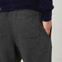 Men's Slim Fitness Jogging Bottoms 500 - Dark Grey