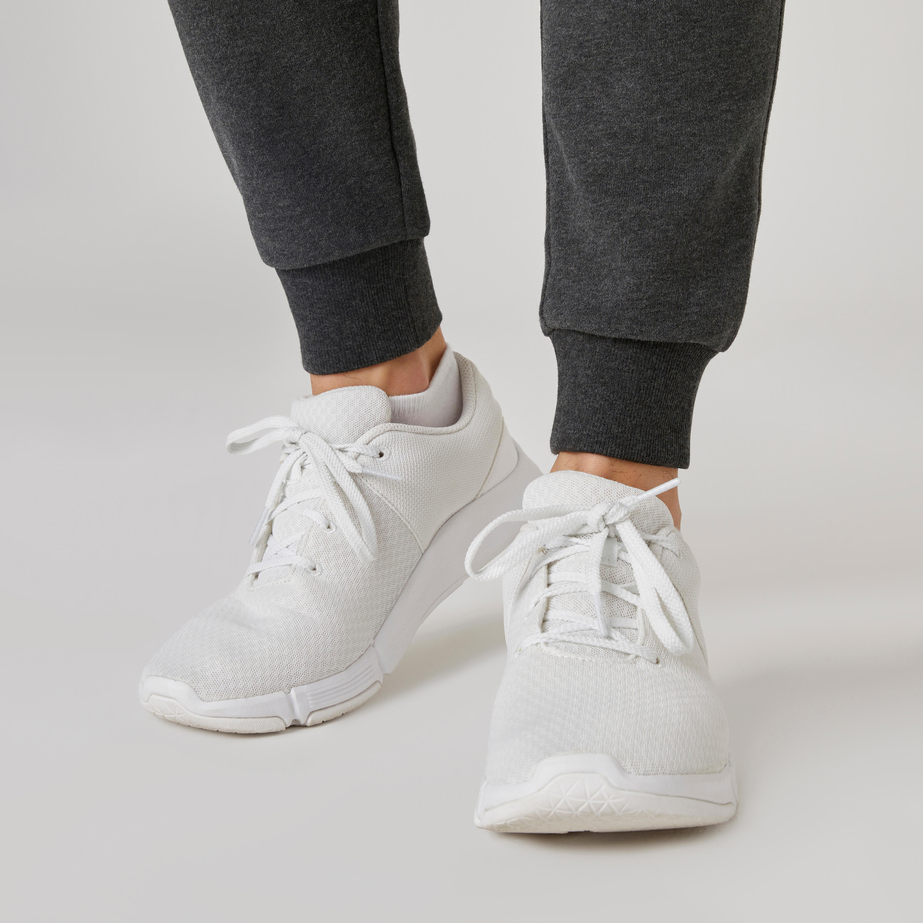 Men's Trackpant Jogger Slim Fit 500 For Gym-Dark Grey