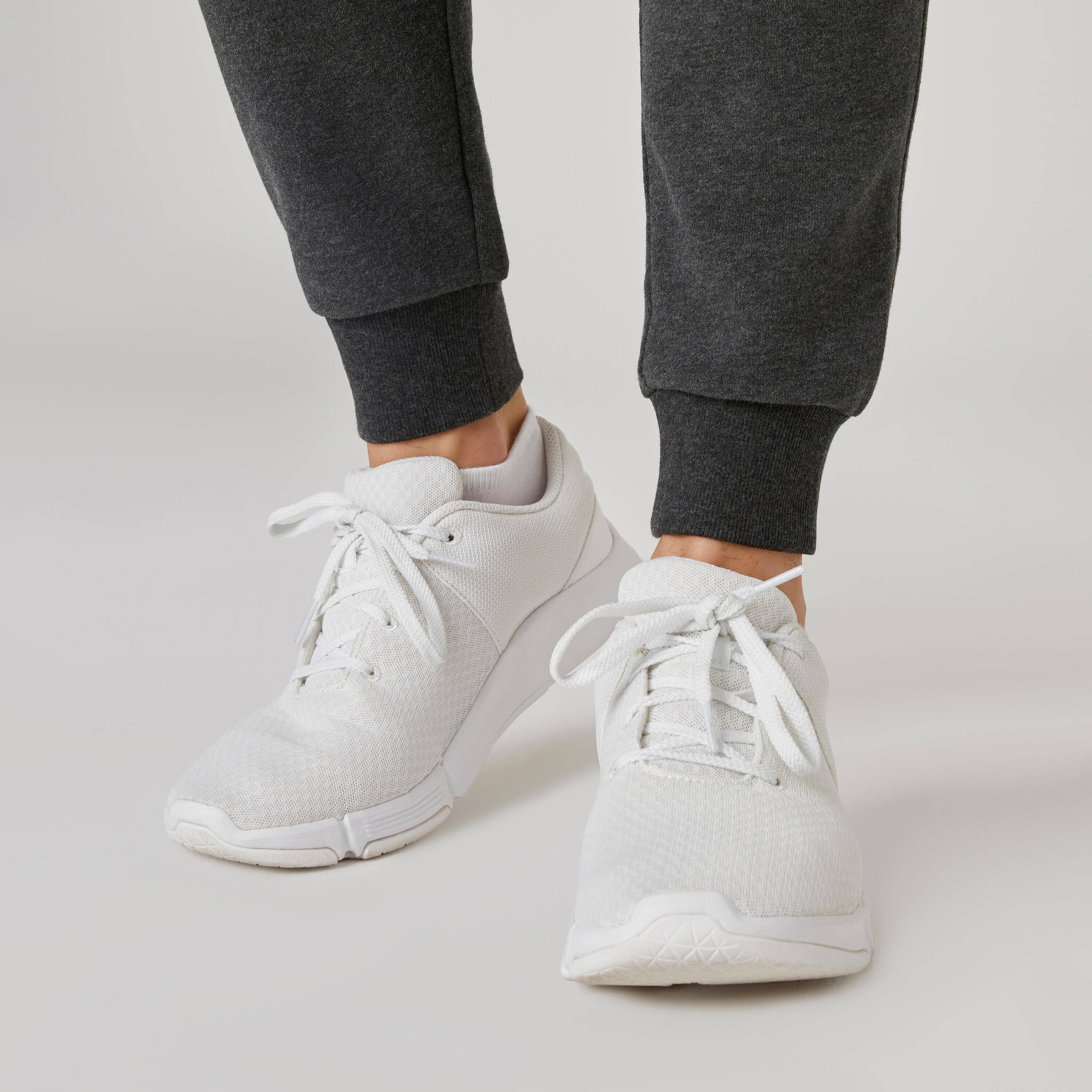 Men's Trackpant Jogger Slim Fit 500 For Gym-Dark Grey -  4