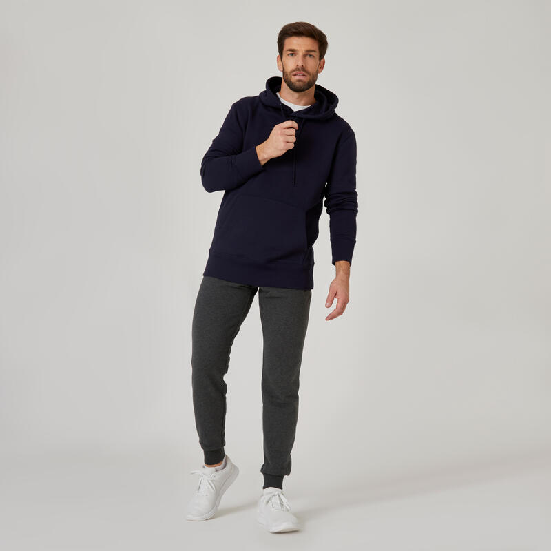 Pantalon de trening Slim 500 Fitness Gri închis Bărbați