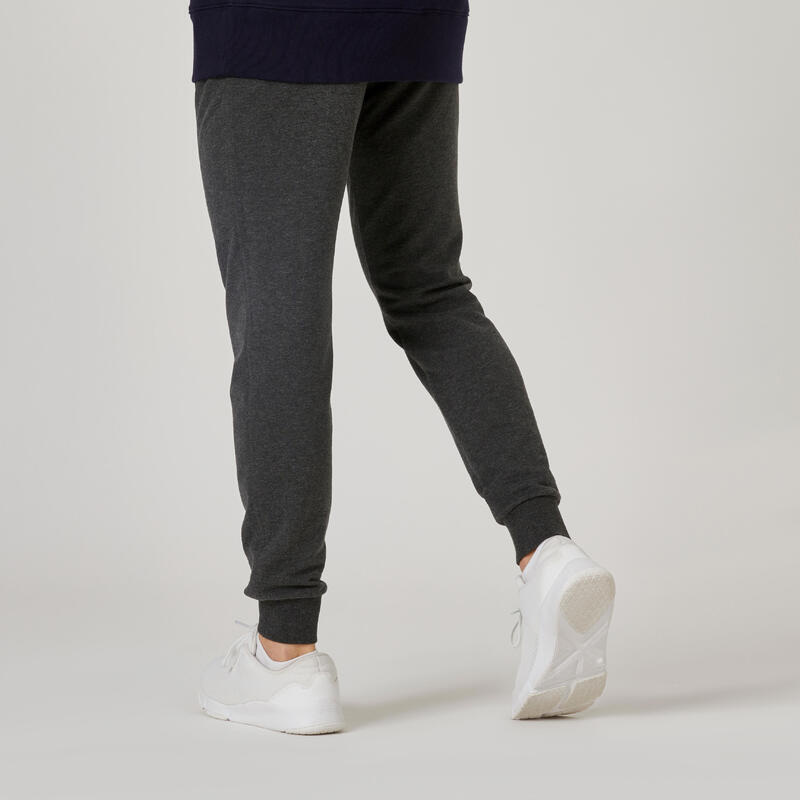 Pantalón chándal fitness algodón ajustado Hombre Domyos 500+