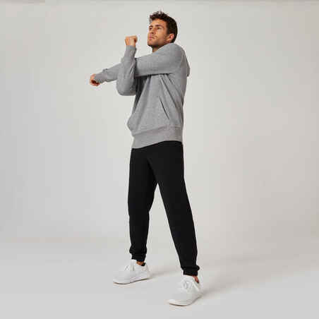 Men's Fitness Jogging Bottoms 500 Essentials - Black