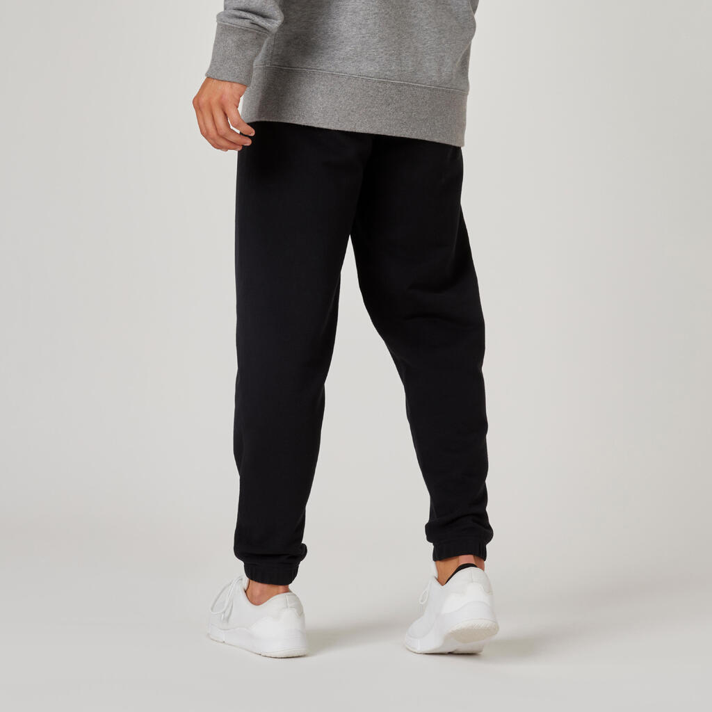 Pantalon jogging fitness regular homme, marron caramel