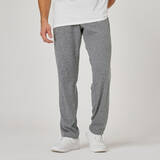 Men's Gym Cotton Blend Straight-Cut Jogging Bottoms 100 - Grey