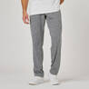 Men's Trackpant Joggers Straight Fit 100 For Gym-Grey