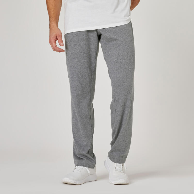 Fitness Jogging Bottoms with Straight Leg - Grey