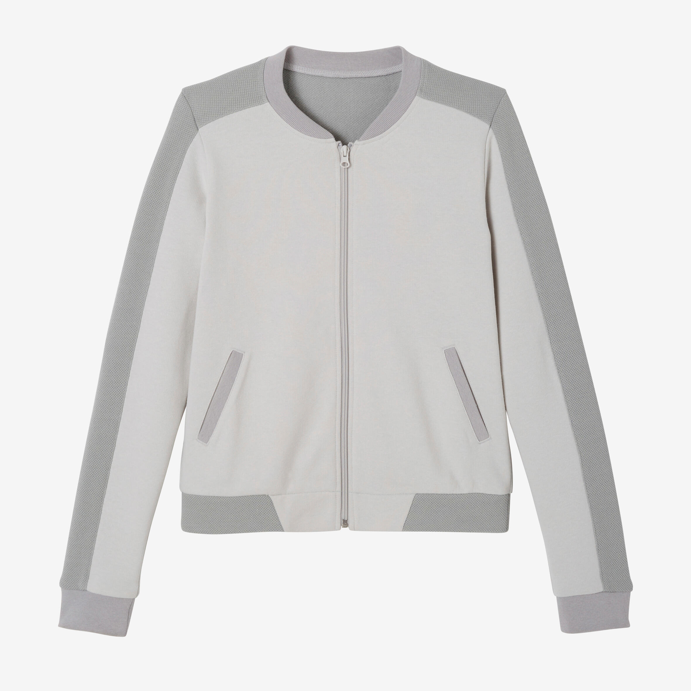 Women's Zip-Up Fitness Sweatshirt 520 - Light Grey 7/7
