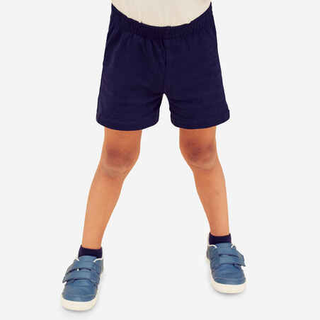 Pantaloneta de fitness para Niños y Bebés Domyos 100 azul oscuro