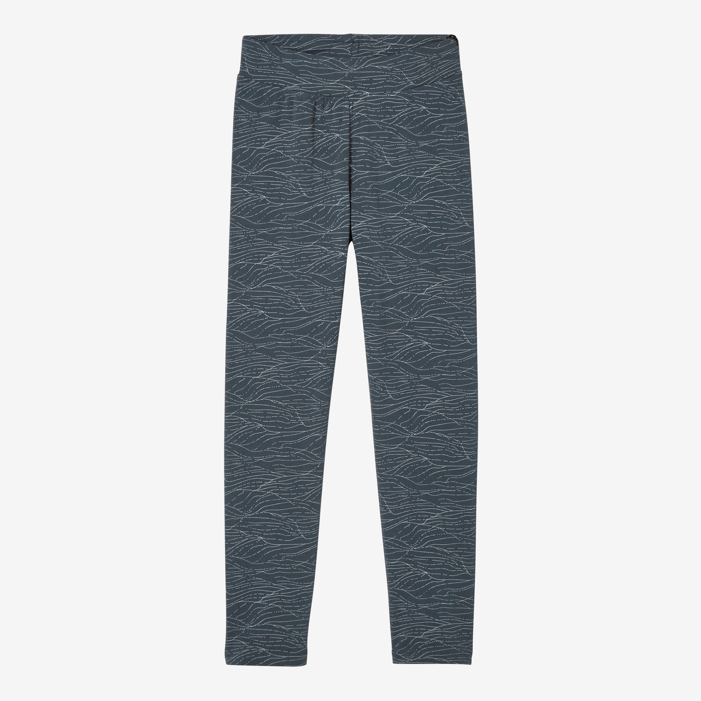 Women's Fitness 7/8 Leggings Fit+ 500 - Blue Print 5/5