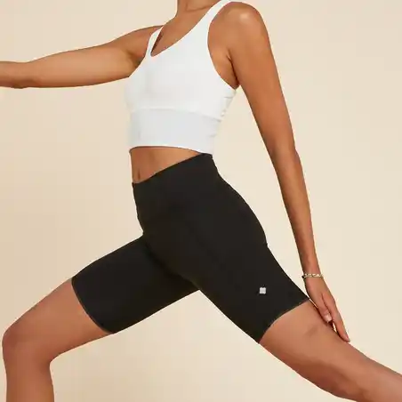 Celana Pendek Yoga Dinamis - Hitam
