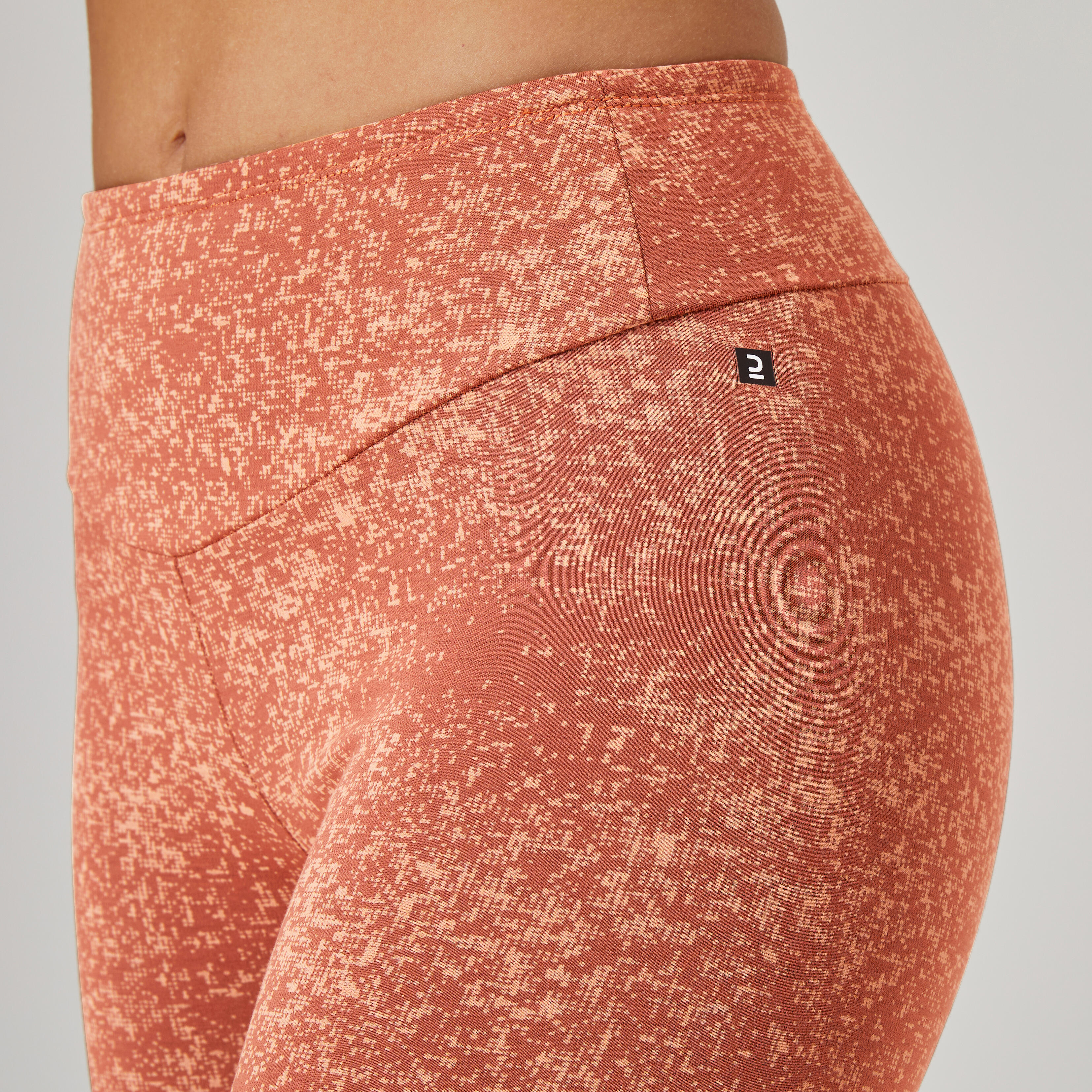 Leggings fitness in cotone Majority 7/8 modellanti in terracotta