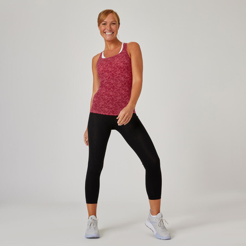 Top 500 Fitness Slim X-Rücken Baumwolle Damen lila