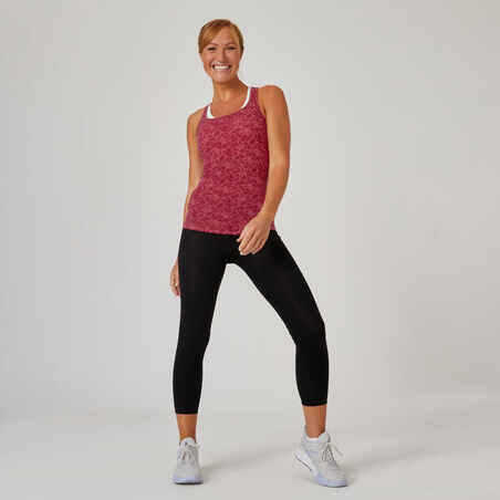 Top 500 Fitness Slim X-Rücken Baumwolle Damen rosa 
