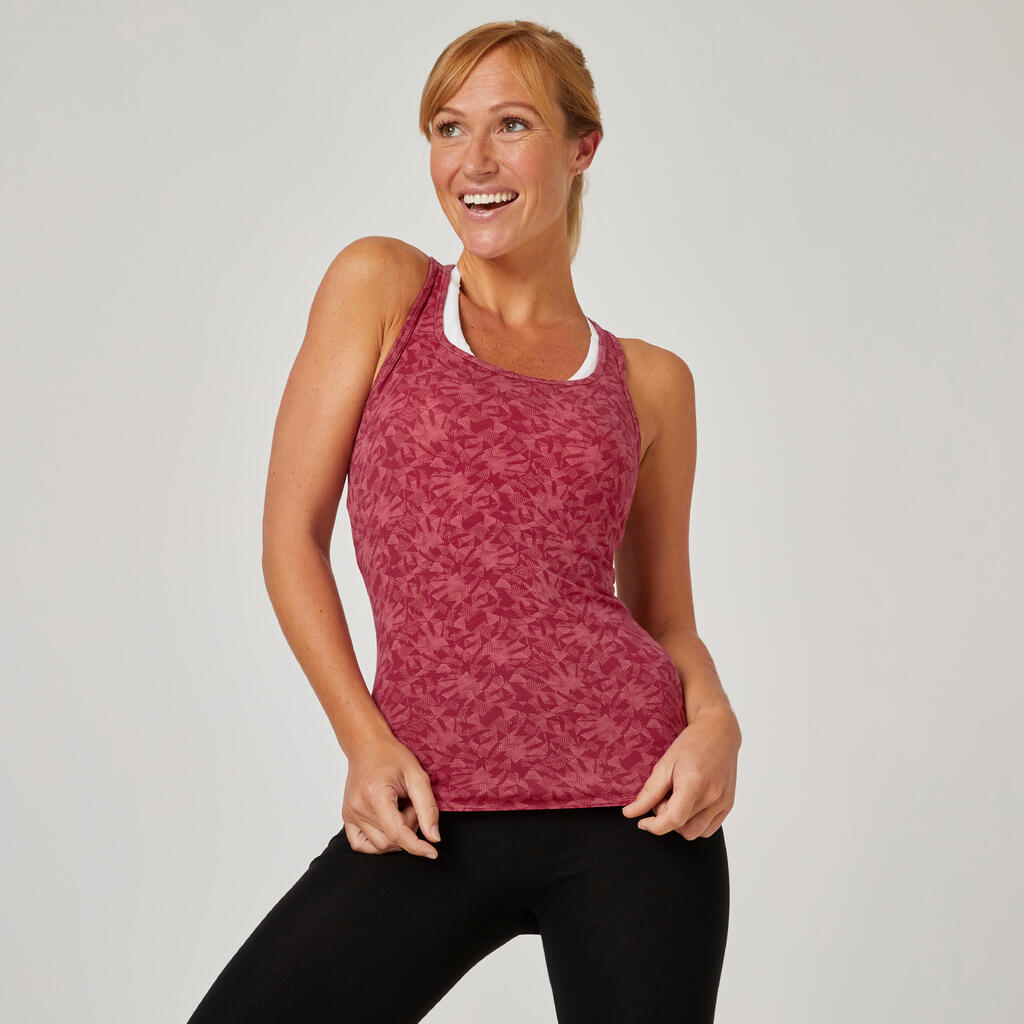 Top 500 Fitness Slim X-Rücken Baumwolle Damen lila