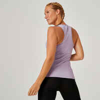 Women's Slim-Fit Crew Neck Fitness Tank Top - Purple