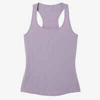 Women's Slim-Fit Crew Neck Fitness Tank Top - Purple