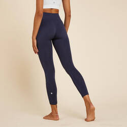 Women's Seamless 7/8-Length Dynamic Yoga Leggings - Dark Mottled Blue