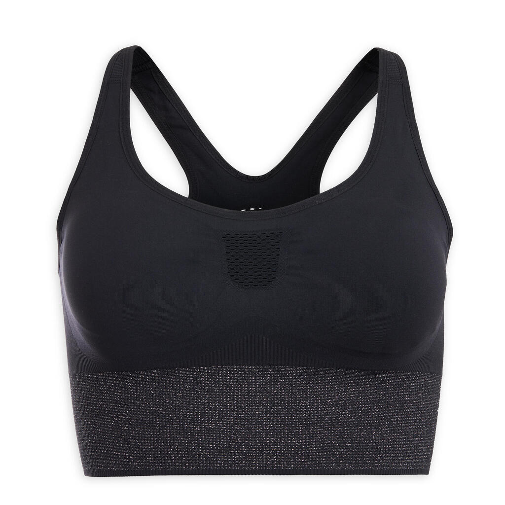 BRASSIERE-TOP LARGO YOGA DINÁMICO NEGRO 