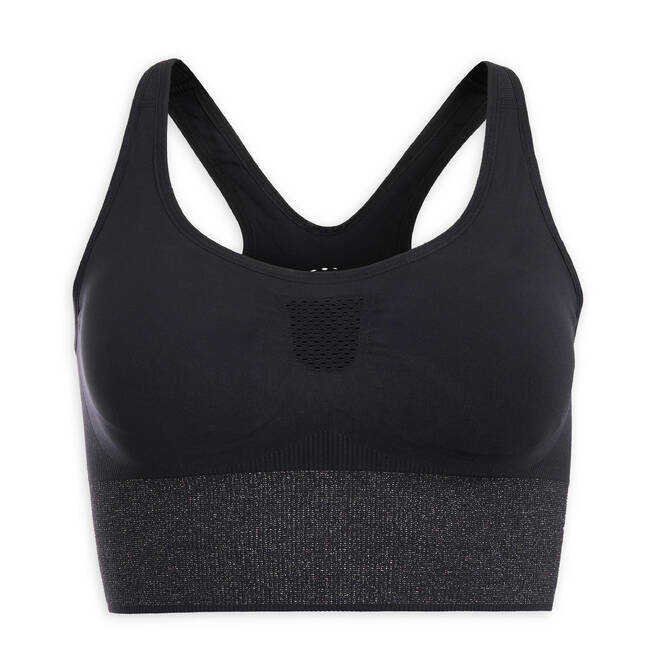 Buy DISOLVE Womens Padded Longline Sports Bra Athletic Workout Yoga Crop Tank  Tops with Built in Bras Full Coverage Removable Pad (28 Till 34) Pack of 1  Black Color at