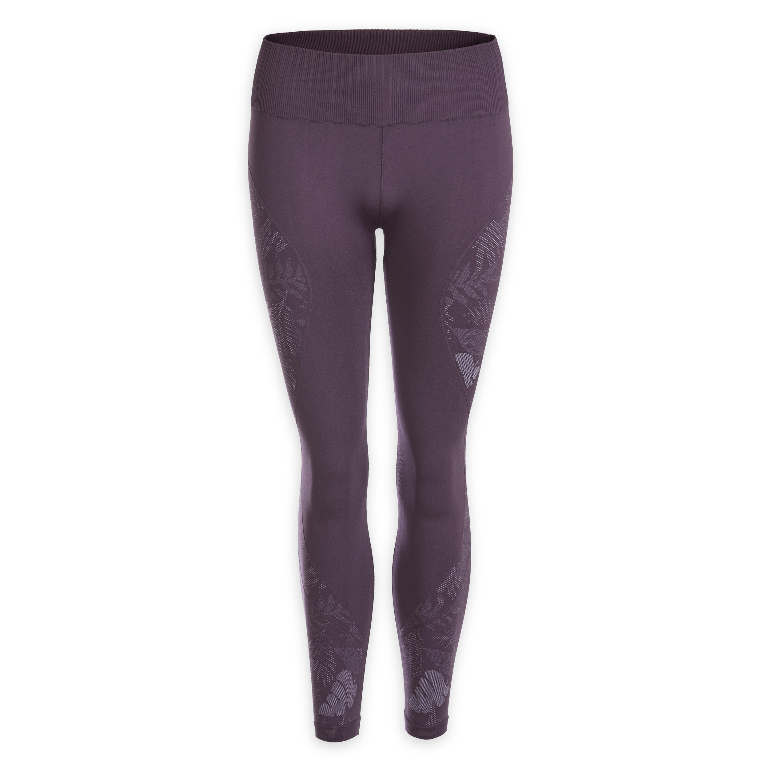 Seamless 7/8 Dynamic Yoga Leggings - Purple 5/6