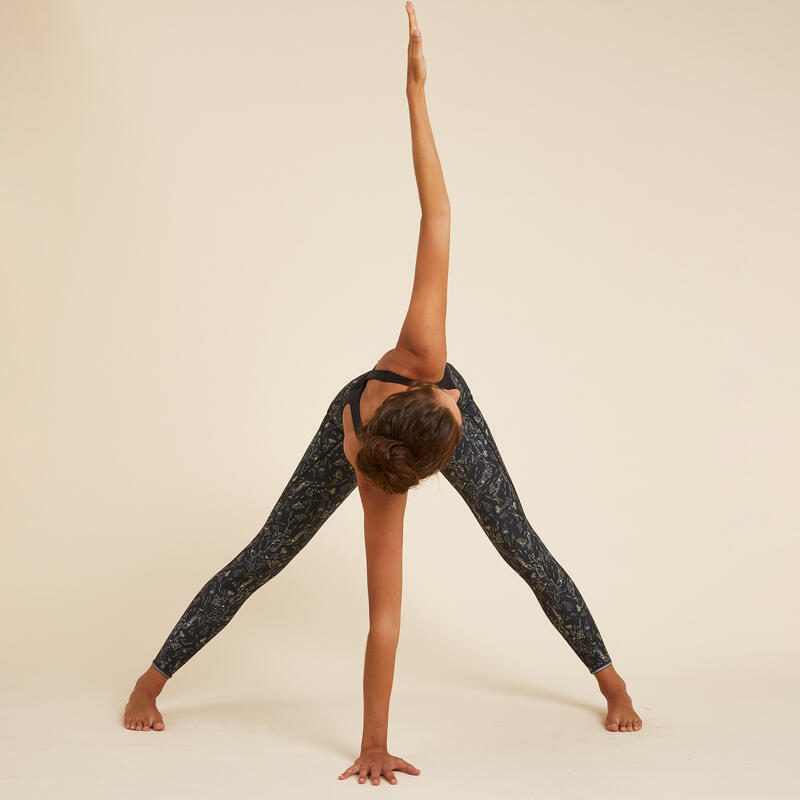 Colanți Reversibili Yoga Dinamică gri damă 