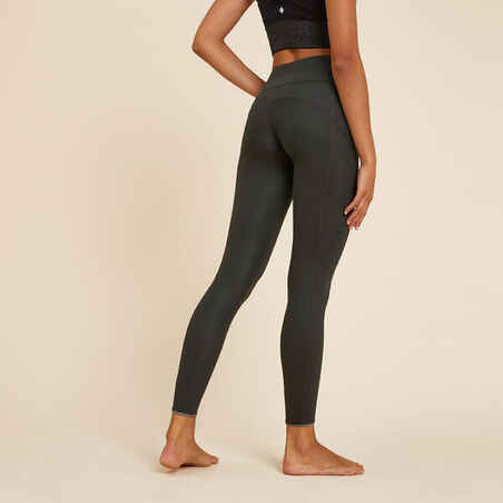 Reversible Dynamic Yoga Leggings - Grey