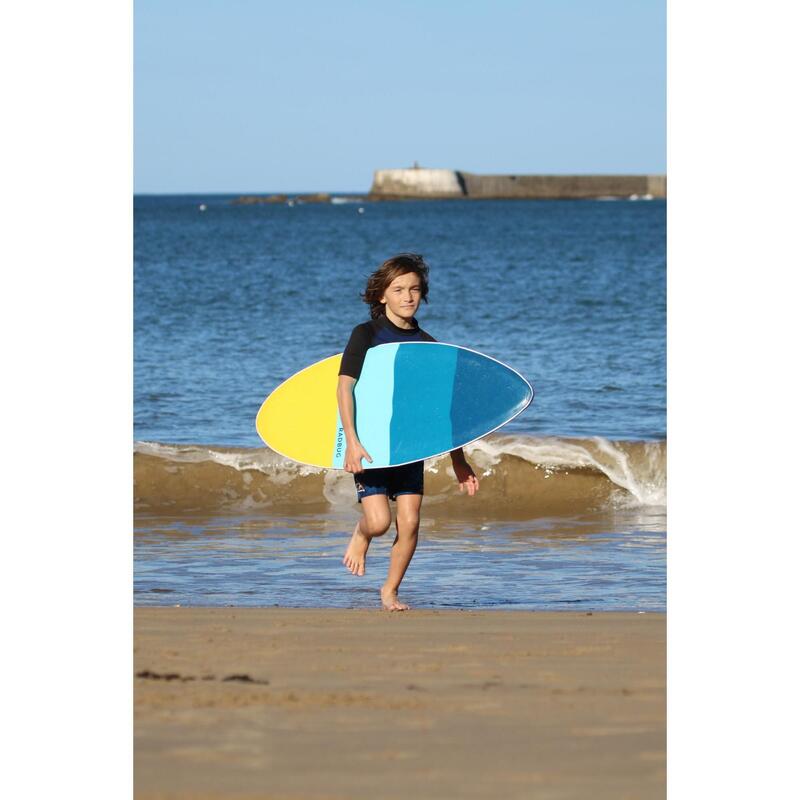 Foam skimboard voor kinderen blauw turquoise veelkleurig