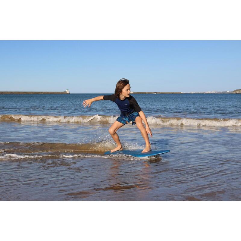 Foam skimboard voor kinderen 500 blauw turquoise geel