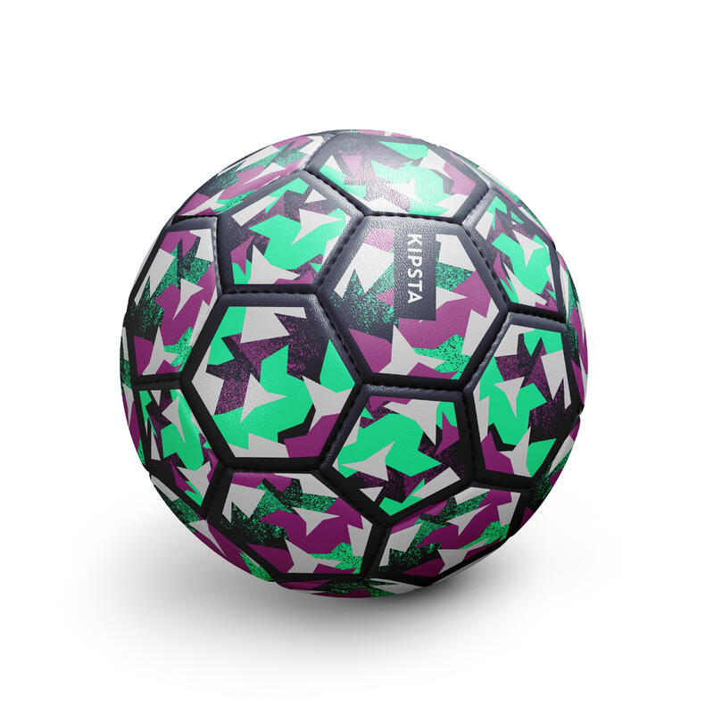 Öğretici Futbol Topu - 4 Numara - Mavi/Yeşil/Mor - Learning Ball