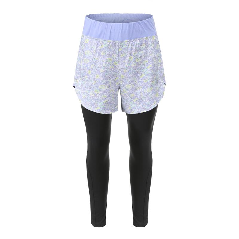 Girls' Shorts with Built-In Leggings - Carbon Grey
