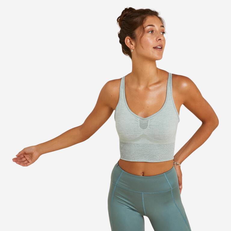 Women Yoga Sports Bra   - Khaki