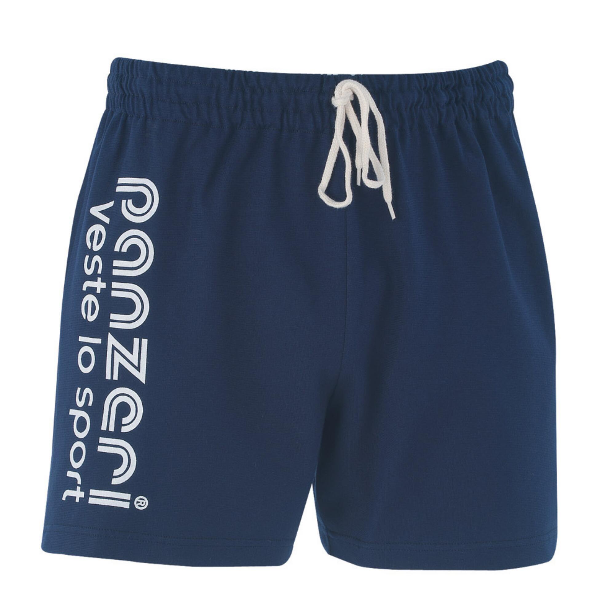 Short De Sport Uni Pour Homme - Coupe Décontractée, Coton, Cordon De Serrage Et élastique (Couleur Marine/Blanc) - 9