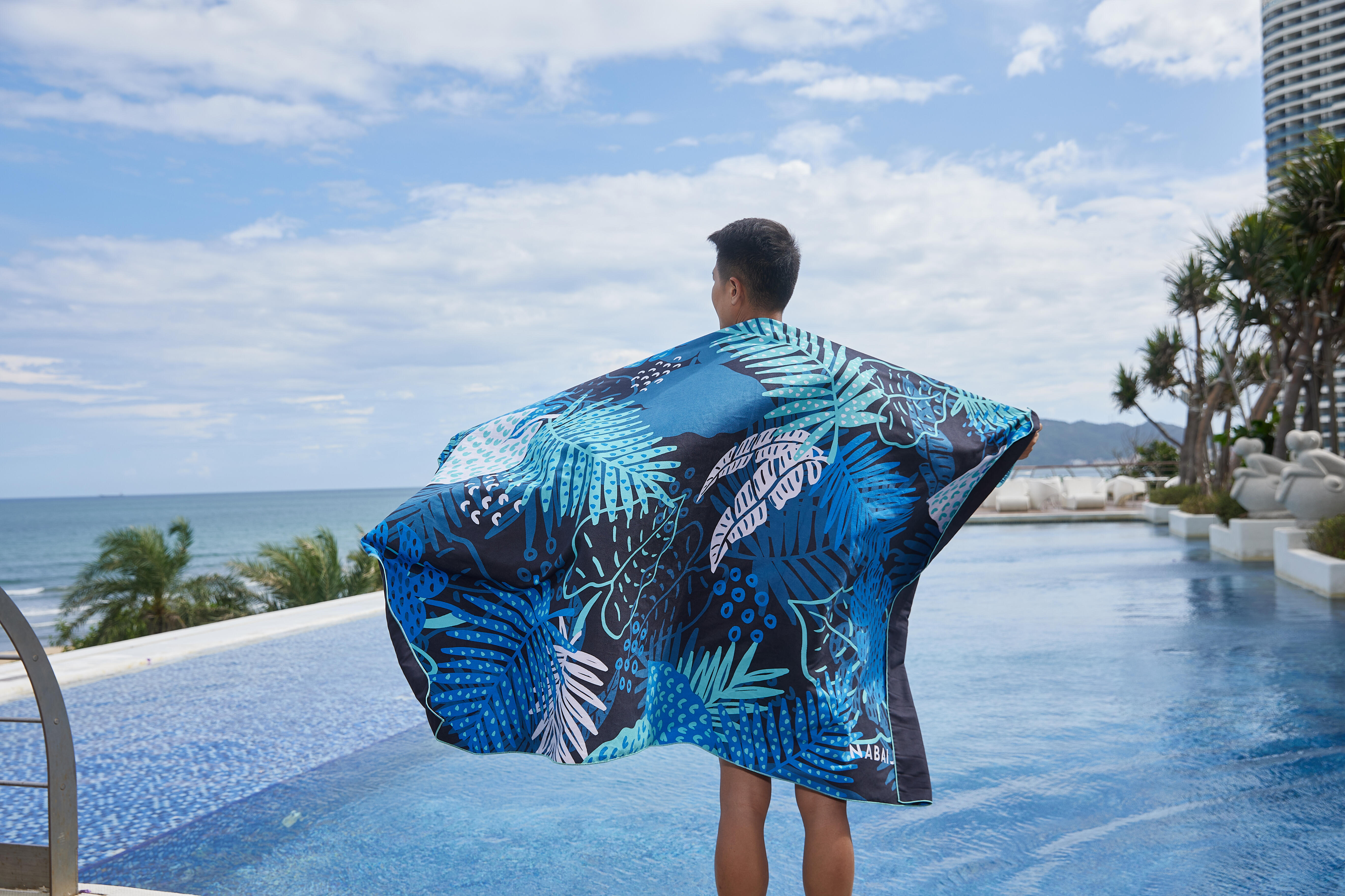 Serviette de bain en microfibre TG avec imprimé, 110 x 175 cm - NABAIJI