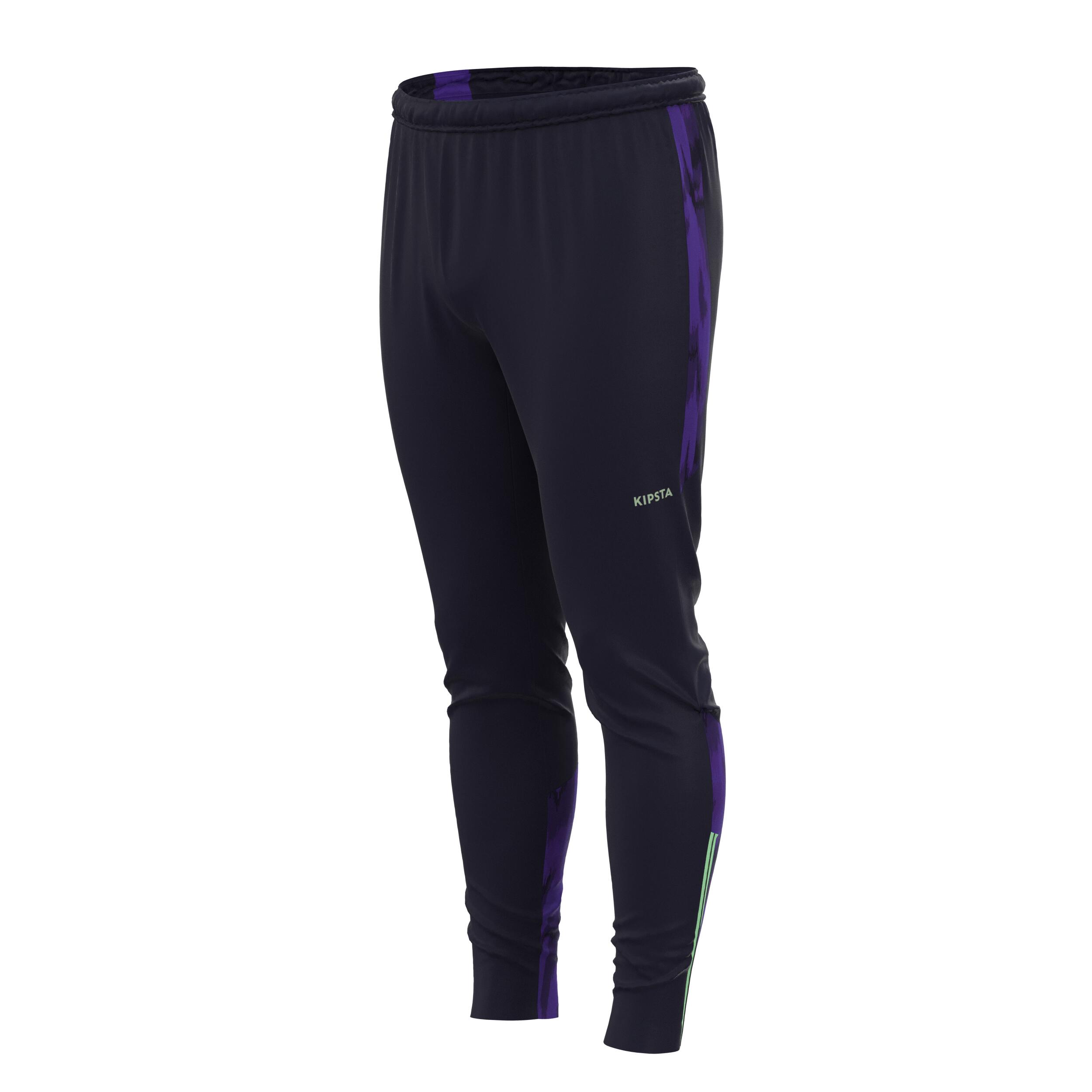 Decathlon | Pantaloni calcio bambino VIRALTO blu-lilla-verde |  Kipsta