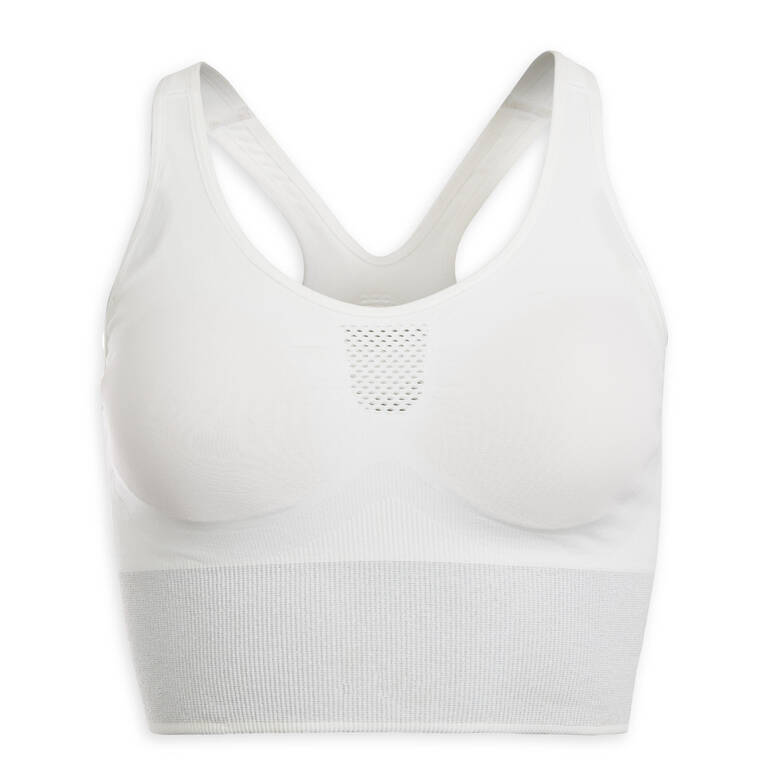 Long Dynamic Yoga Sports Bra - White