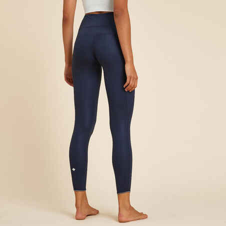 Reversible Dynamic Yoga Leggings - Blue