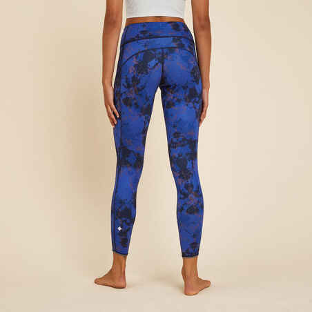 Reversible Dynamic Yoga Leggings - Blue