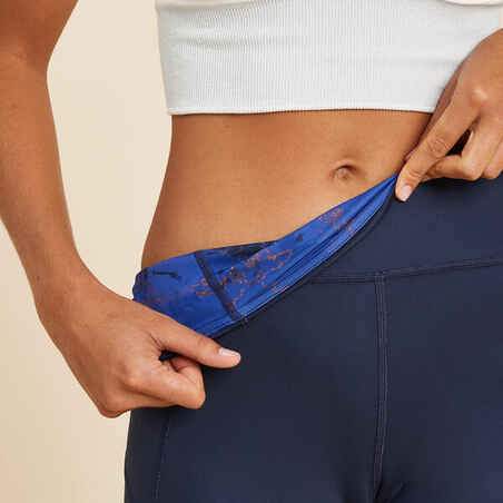 Reversible Dynamic Yoga Leggings - Blue