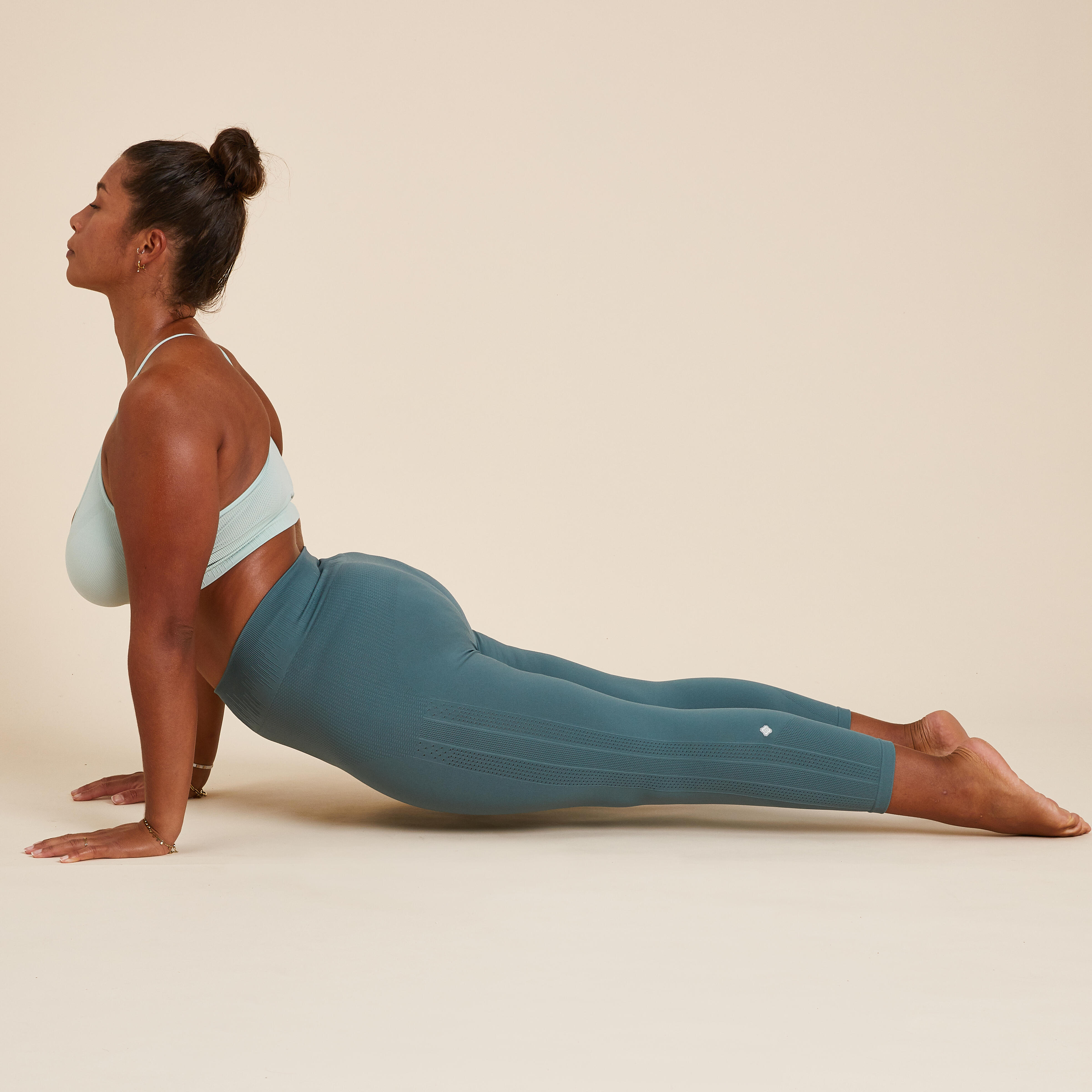 Hot Yoga Leggings - Green - Decathlon