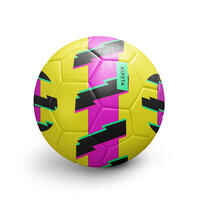 Football Light Learning Ball Size 5 - Yellow/Pink