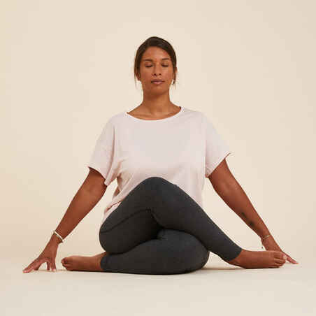 Women's Eco-Friendly Gentle Yoga T-Shirt - Pale Pink