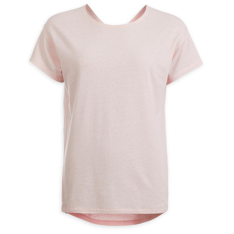 T-shirt donna yoga rosa