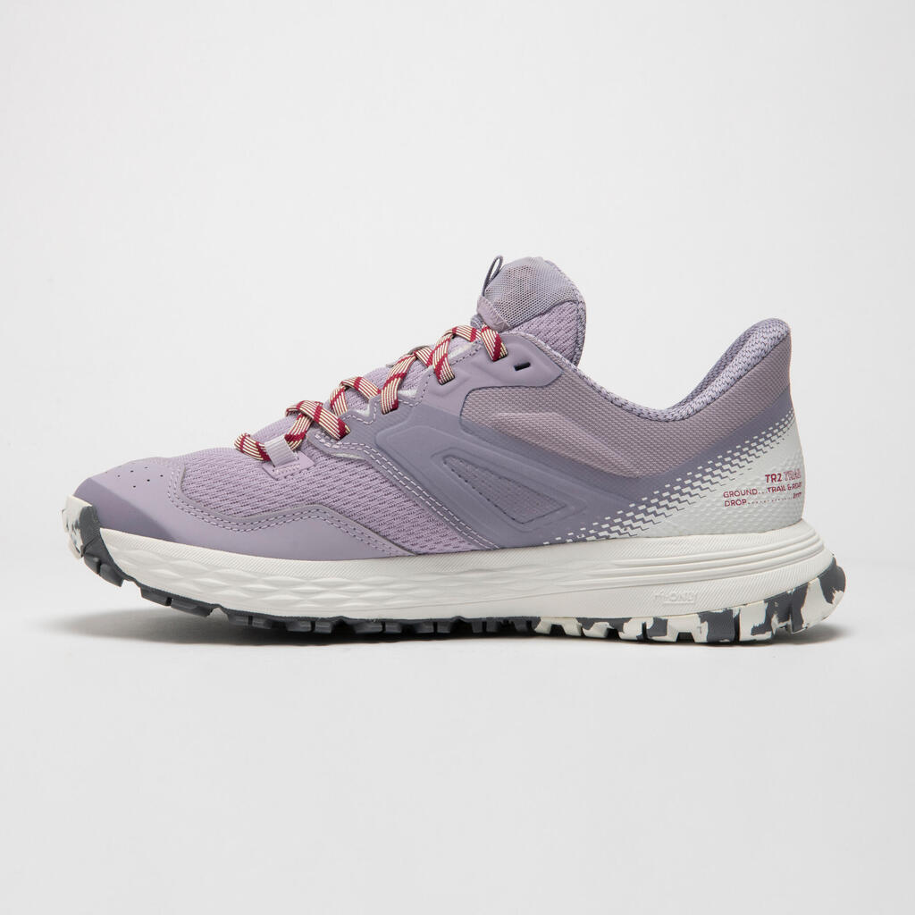 WOMEN's TRAIL RUNNING SHOES TR2 - carbon grey button/pink