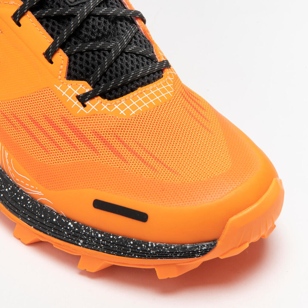Vīriešu sacensību apavi “Ultra Trail” skriešanai pa takām, oranži/melni