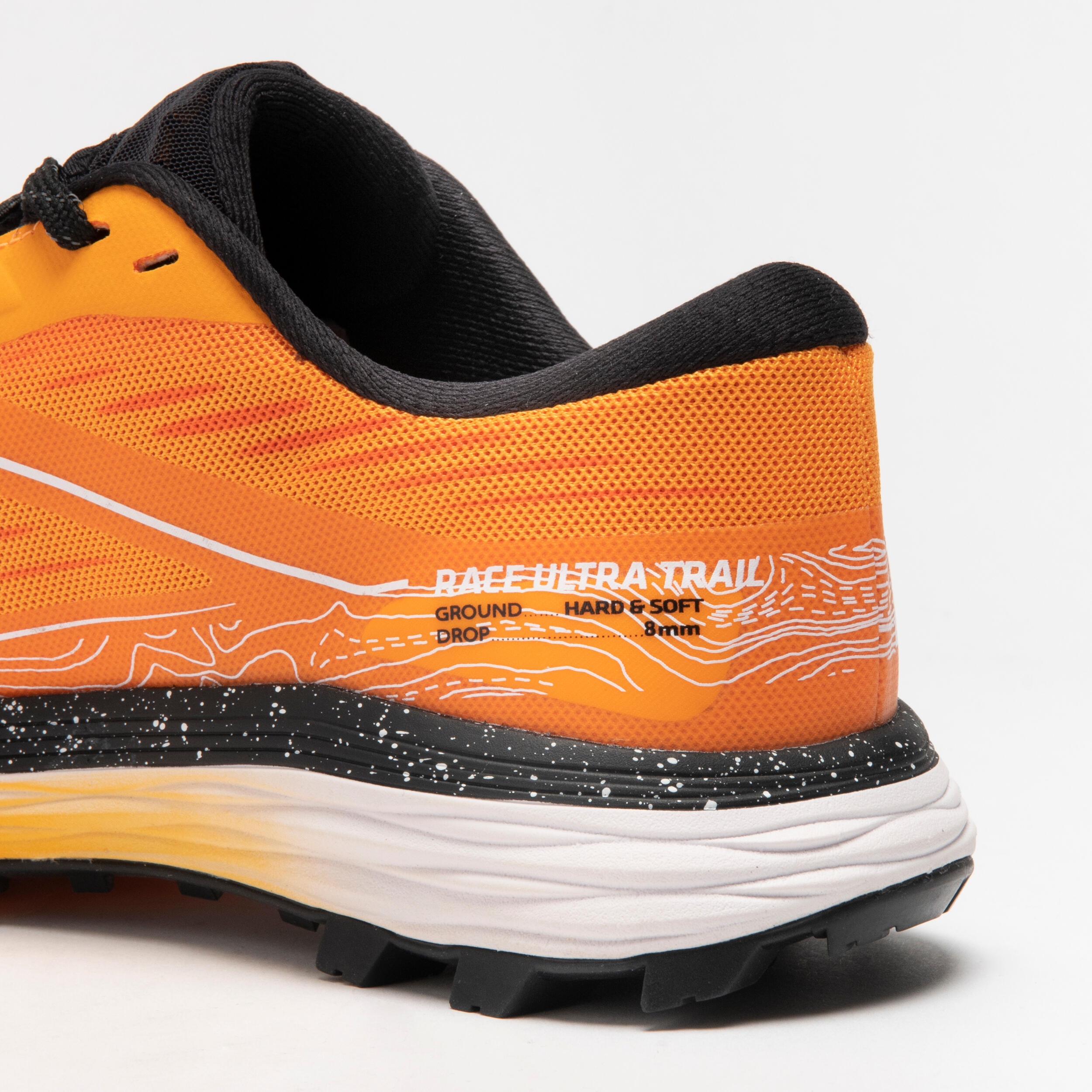 Race ULTRA Men's Trail Running Shoes - Orange/Black 10/12