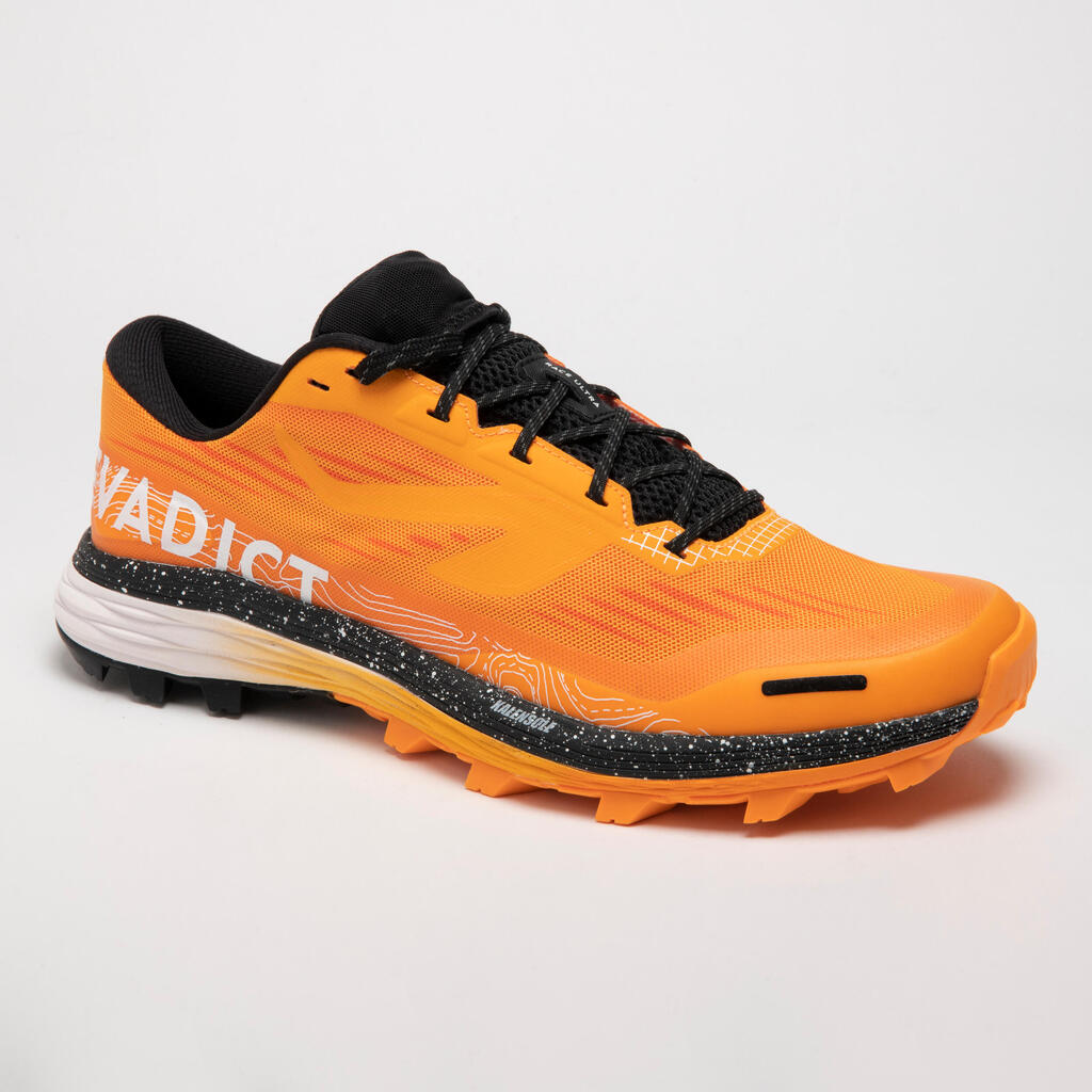 Laufschuhe Trail Race Ultra Herren orange/schwarz